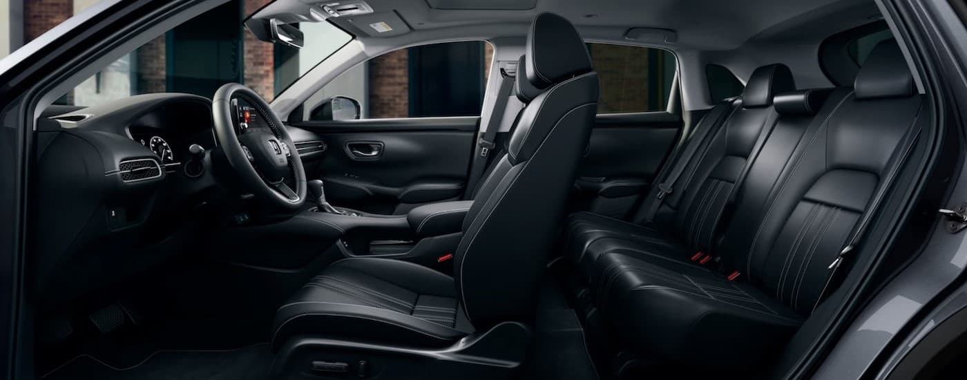The black interior and dash in a 2026 Honda HR-V.