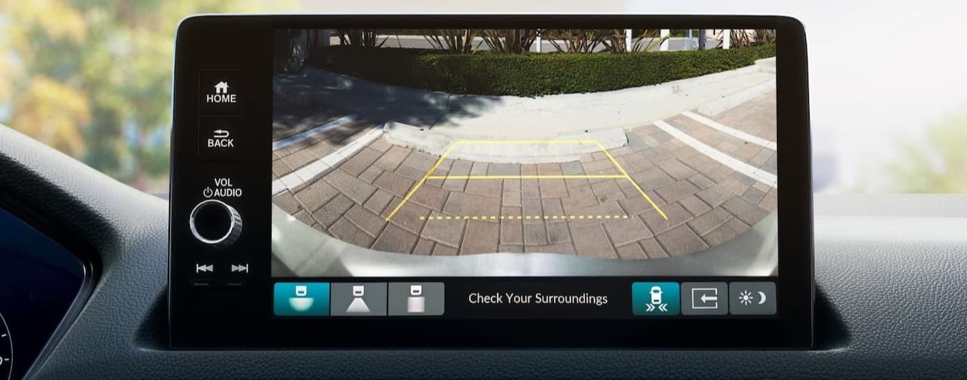 Close-up of the infotainment center in a 2026 Honda Civic.