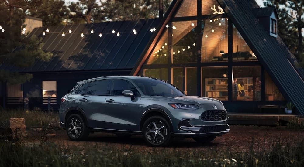 A grey 2025 Honda HR-V from the side.