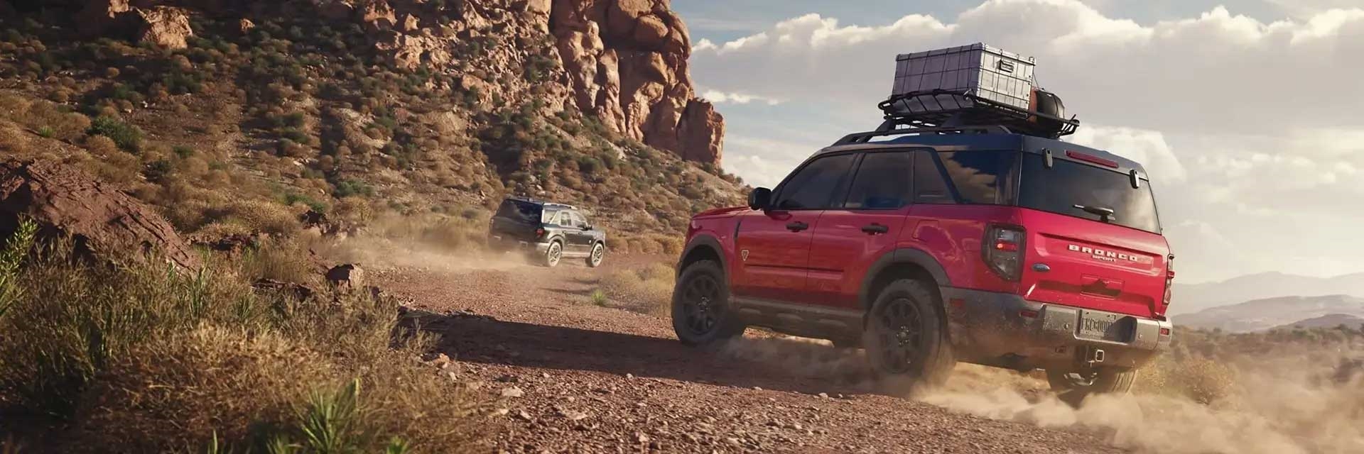 2025 Ford Bronco Sport driving on the side of a mountain