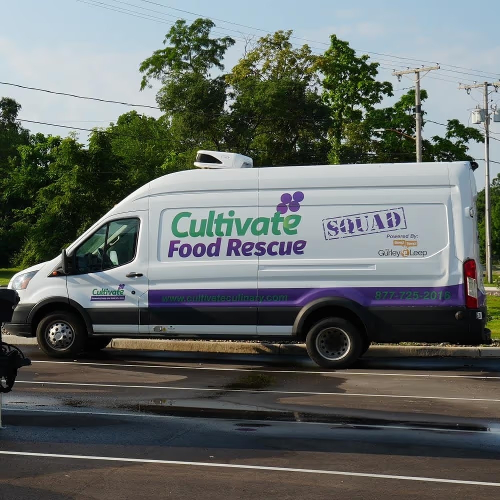 Cultivate Food Rescue Van Sponsored by Gurley Leep