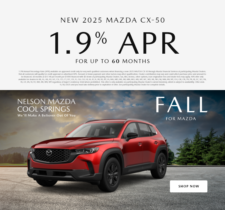 Mazda CX-50 September 2025 Specials