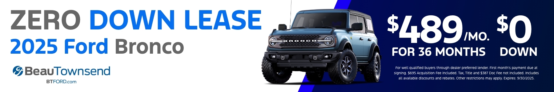 Bronco Lease Deal