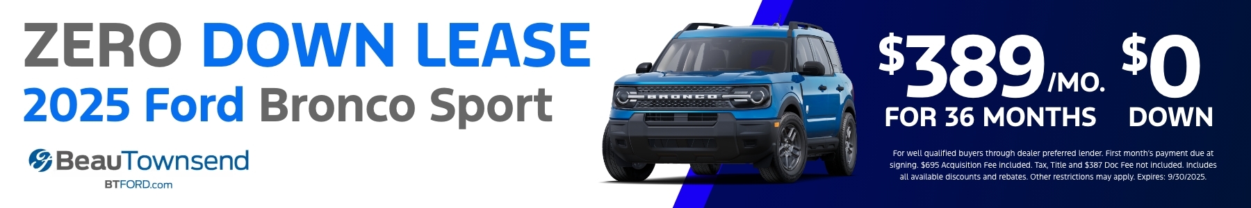 Bronco Sport Lease Deal
