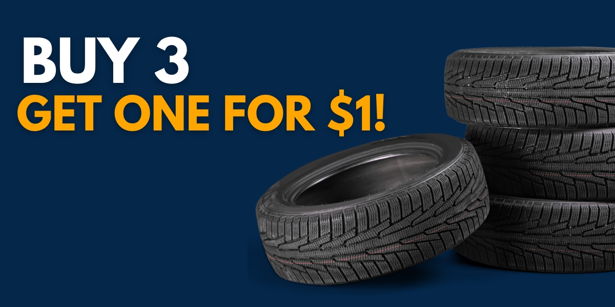 Buy 3 Tires Get The 4th For $1