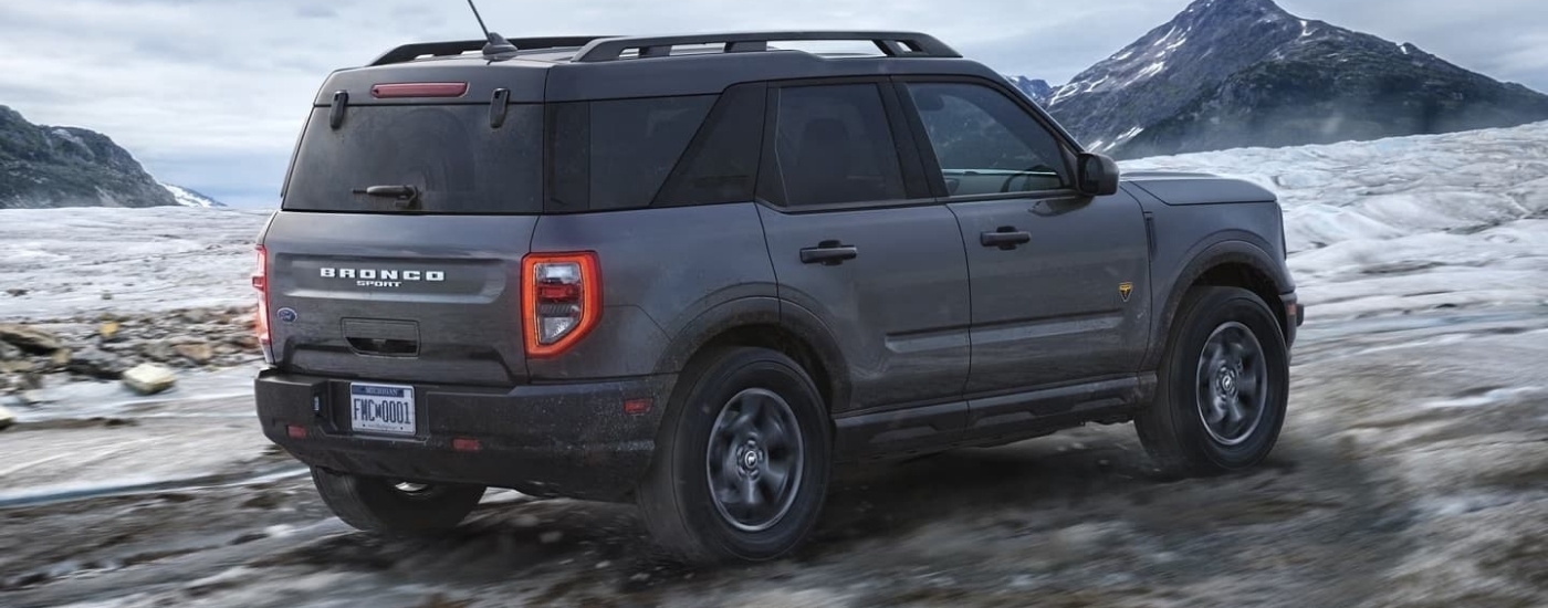 Grey 2023 Ford Bronco Sport Badlands off-roading