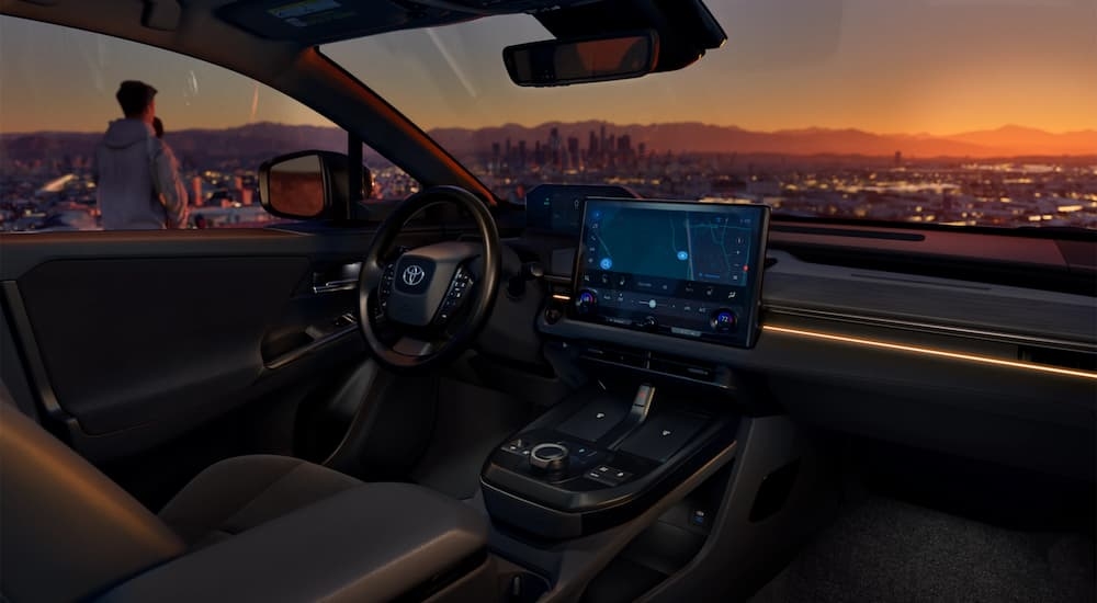 Seats, steering wheel and dashboard in a 2025 Toyota C-HR.
