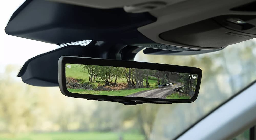 Rear view mirror in a 2025 Subaru Outback