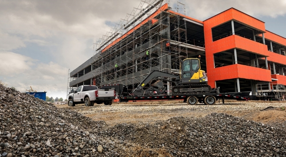 White 2025 Ford F-450 XL on a construction site