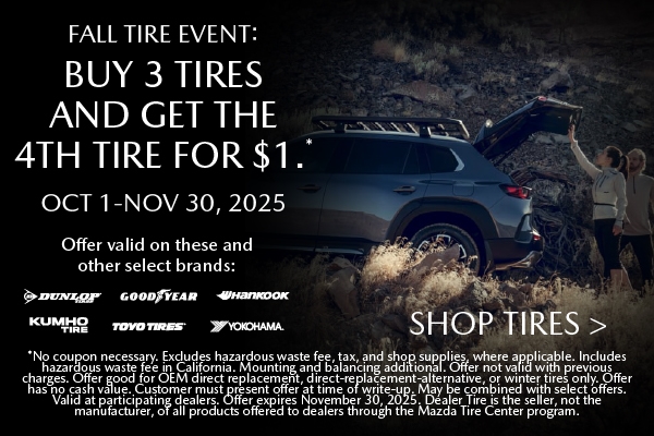 Buy 3 Tires Get the 4th For $1