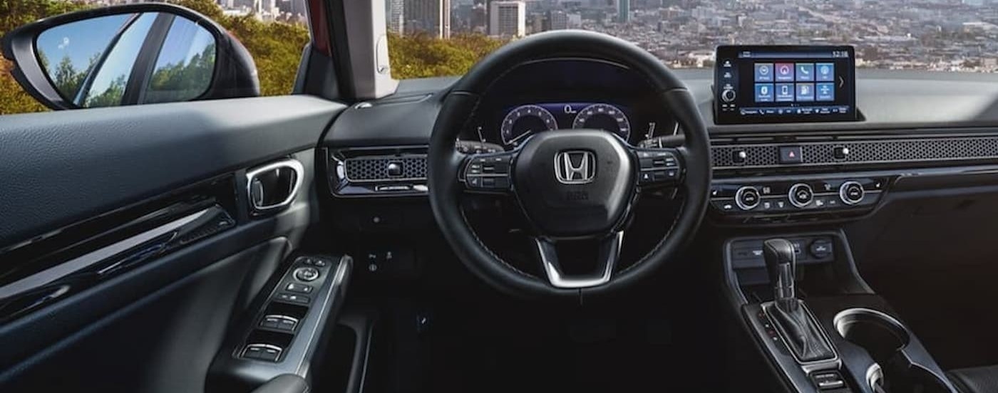 Black dash in a 2023 Honda Civic.