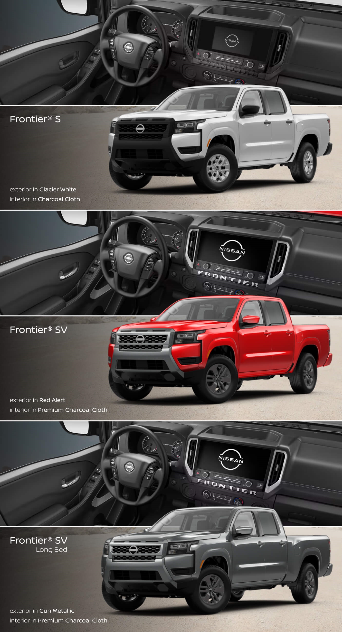 Nissan Frontier S, SV, SV Long Bed
