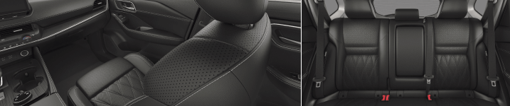 Charcoal Quilted Semi-Aniline Leather