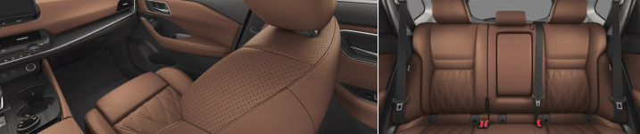 Chestnut Quilted Semi-Aniline Leather