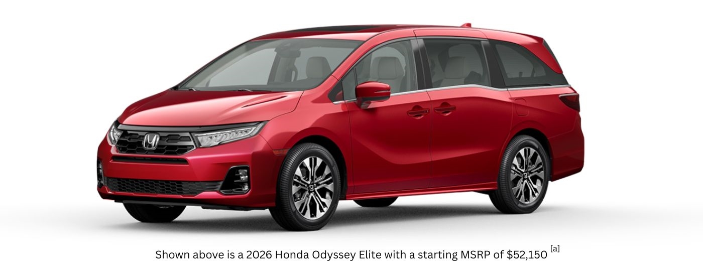 2026 Honda Odyssey Elite angled left