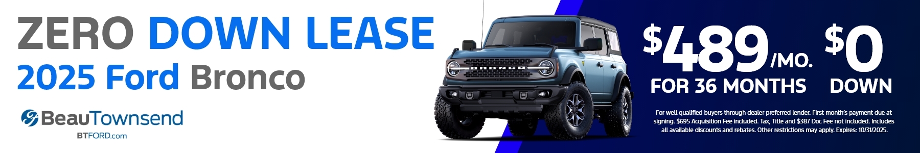 Bronco Lease Deal
