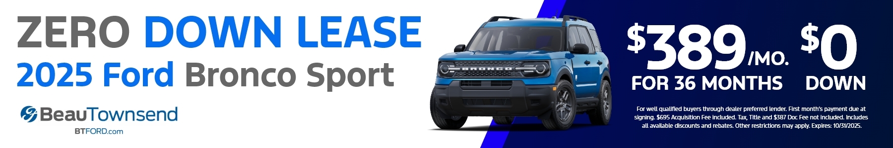 Bronco Sport Lease Deal