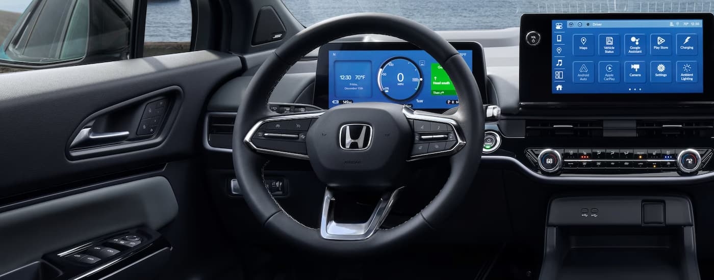 Infotainment display and digital gauge cluster in a 2025 Honda Prologue for sale