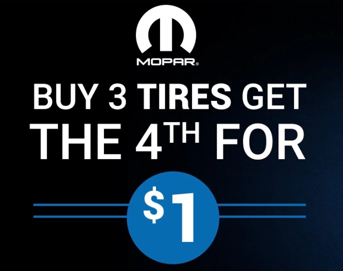 Buy 3 Tires Get the 4th for $1