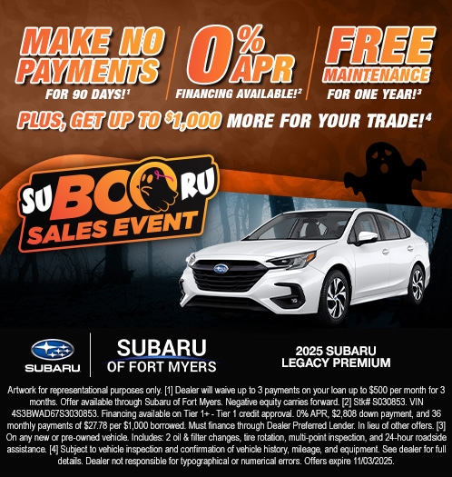 Subaru of Fort Myers new SRPs banner