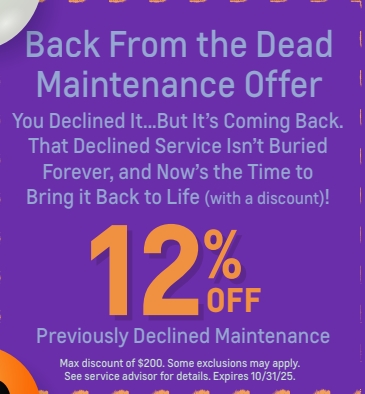 Back From the Dead Maintenance