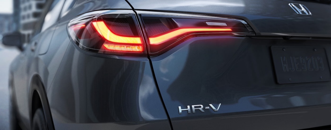 Illuminated brake light on a grey 2025 Honda HR-V