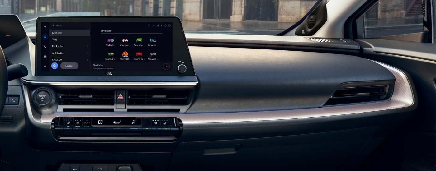 Infotainment screen in a 2026 Toyota Prius