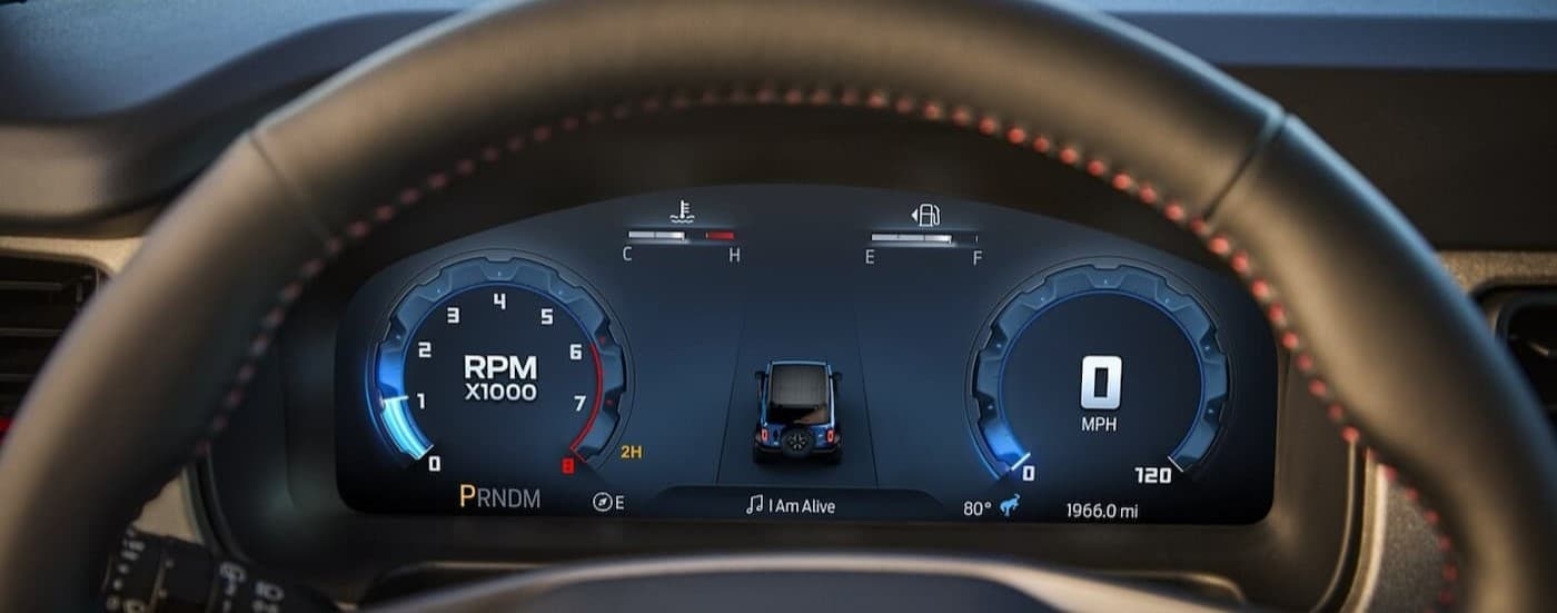 The digital dash in a 2025 Ford Bronco for Sale Near Poughkeepsie