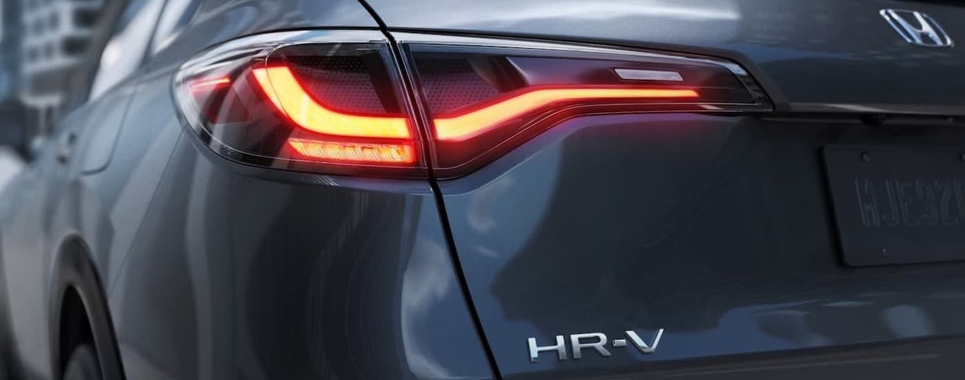 The taillight on a silver 2026 Honda HR-V.
