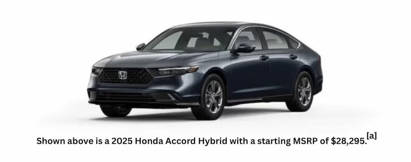 A gray 2025 Honda Accord angled left.
