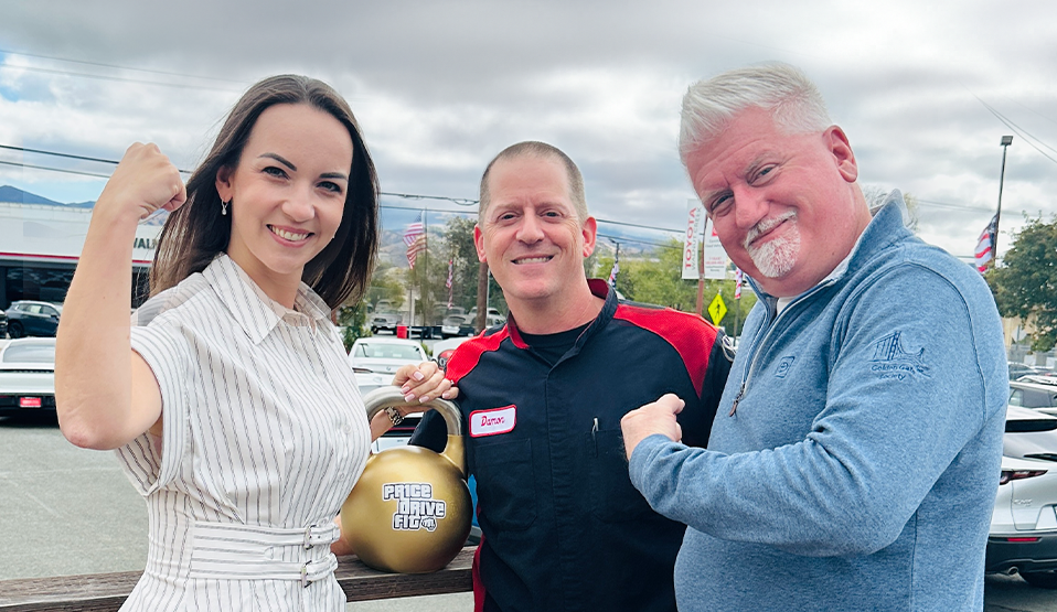 DriveFit participants stretching