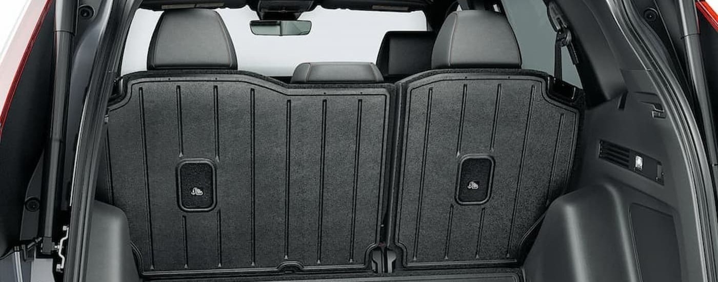 The rear cargo area in a 2026 Honda CR-V Hybrid.
