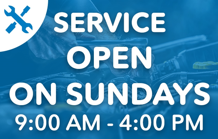 SERVICE OPEN ON SUNDAYS!