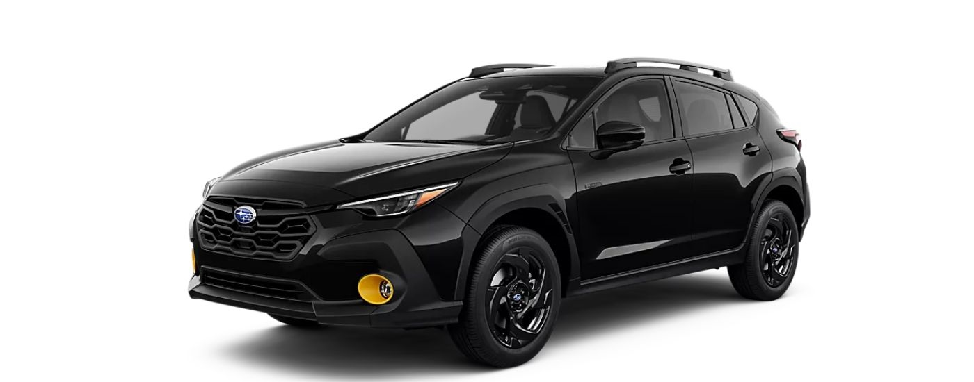 A black 2026 Subaru Crosstrek angled left.