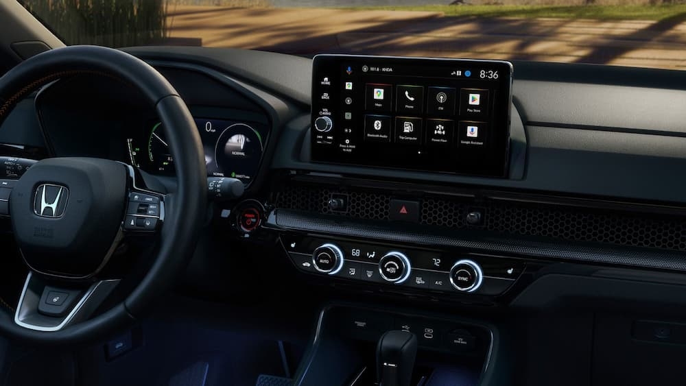 The black dash in a 2026 Honda CR-V Hybrid.