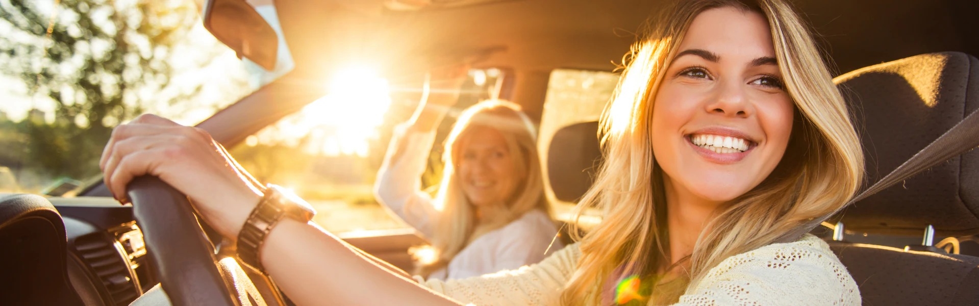 Smiling driver - first car