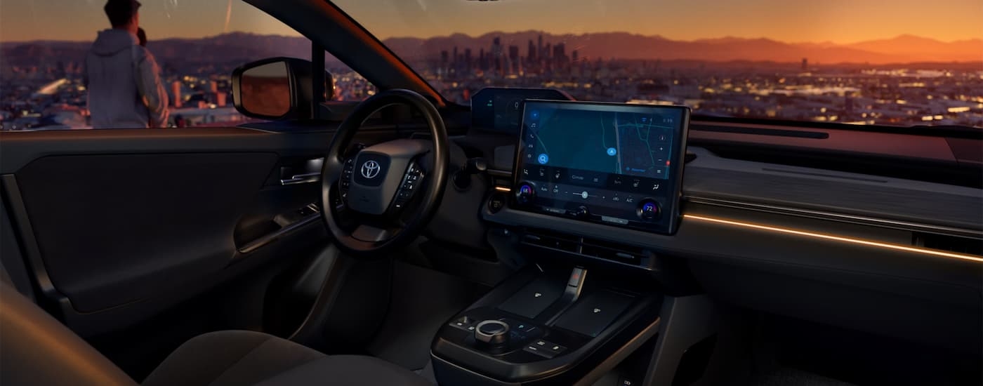 Infotainment screen and dashboard in a 2026 Toyota CH-R
