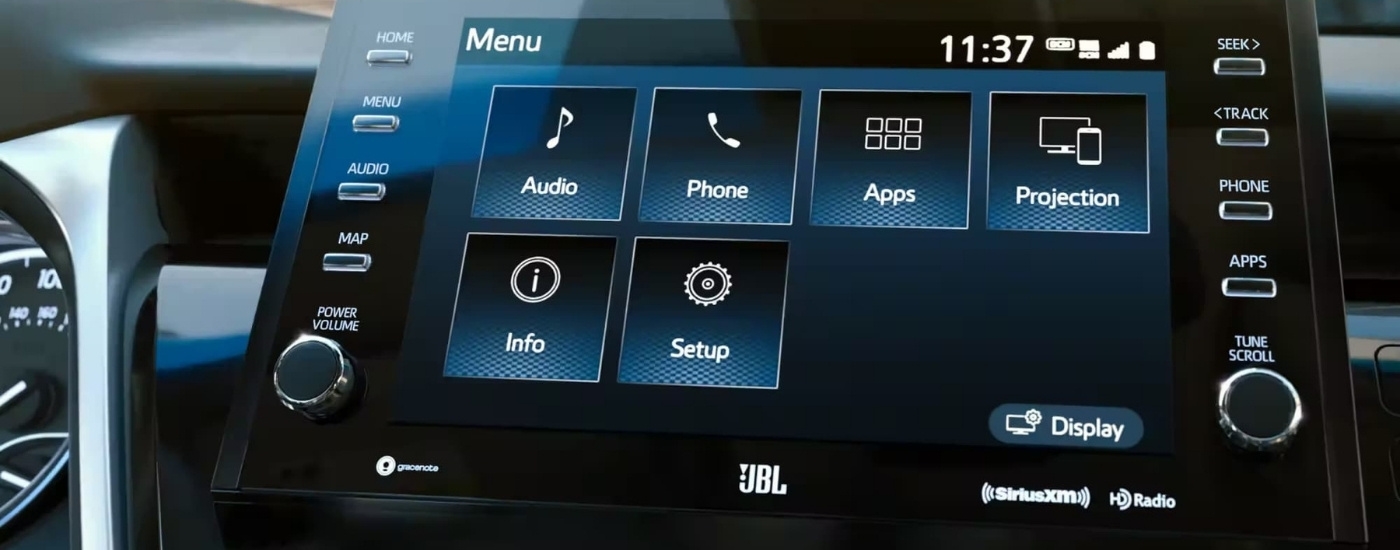 Infotainment screen in a 2024 Toyota Camry for sale near Yonkers