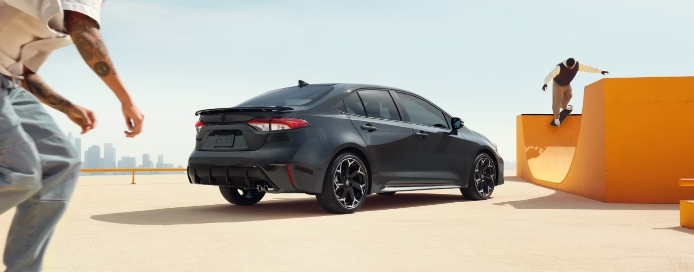 Black 2025 Toyota Corolla FX parked near a city