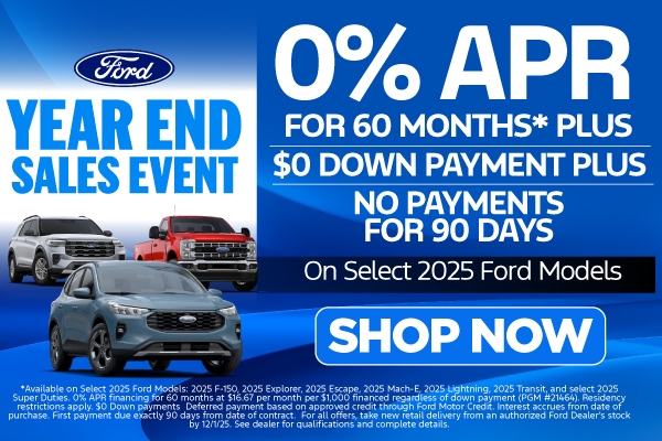 0% APR for 60 mo + $0 Down Payment + No Payments for 90 Days