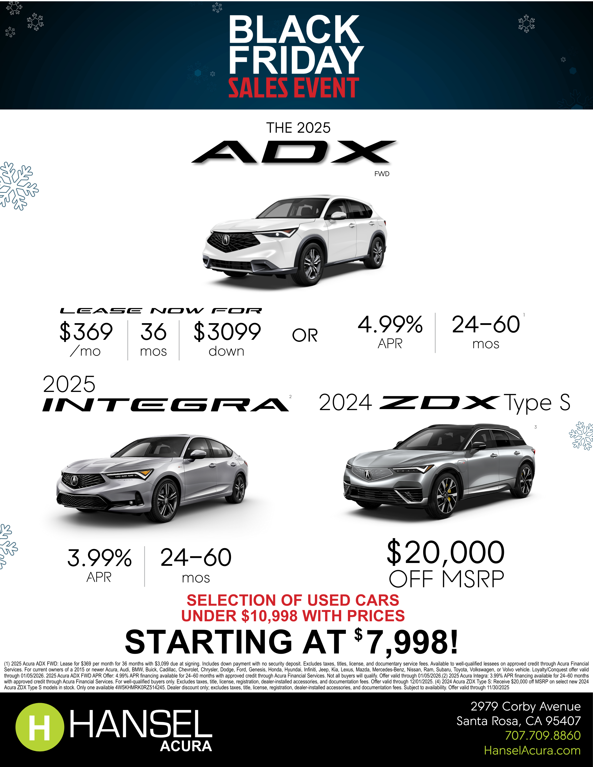 Acura Black Friday Flyer