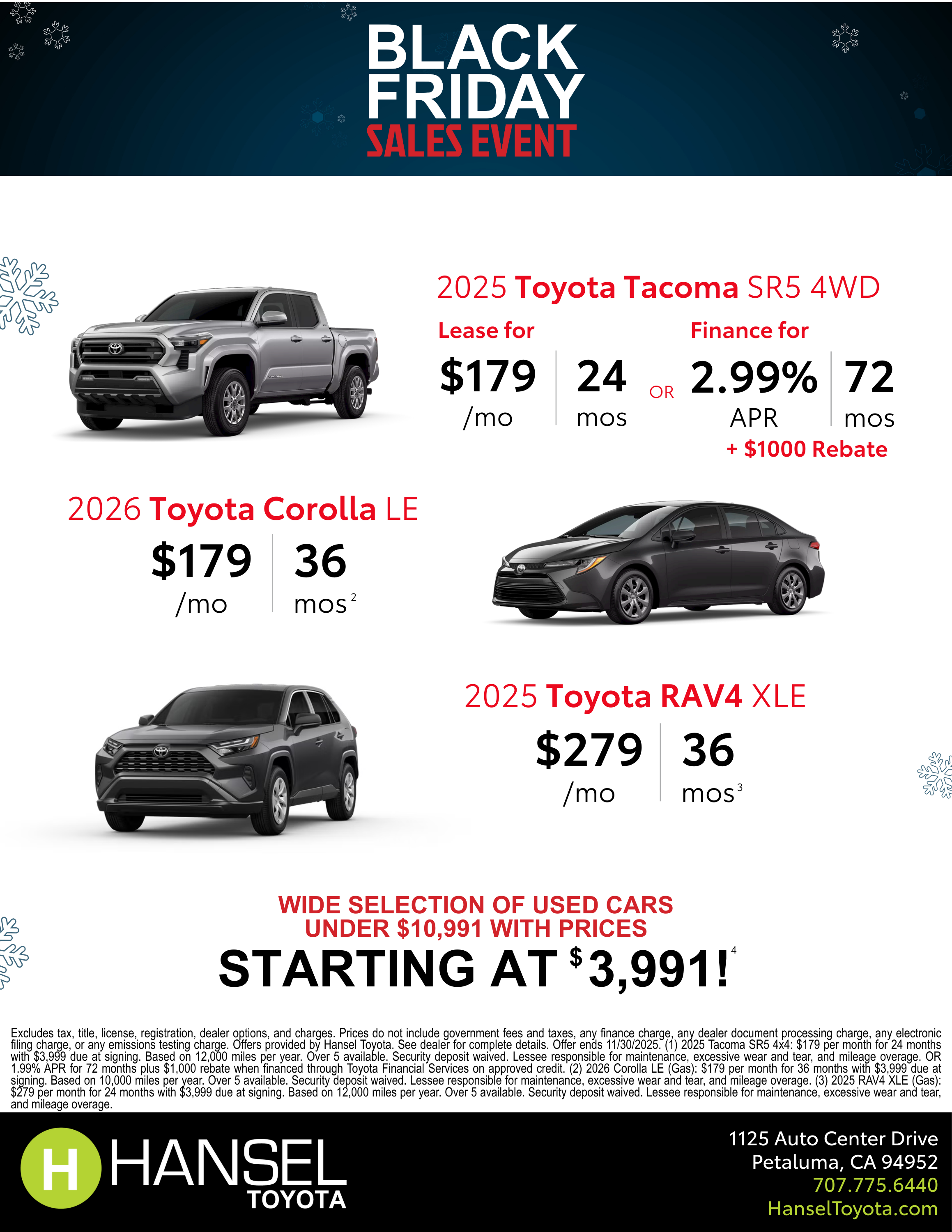 Hansel Toyota Black Friday Flyer