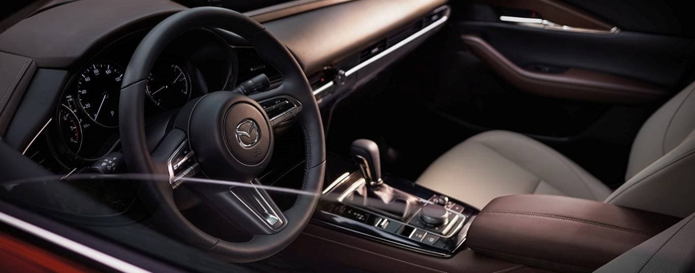 Grey and black interior in a 2024 Mazda CX-30