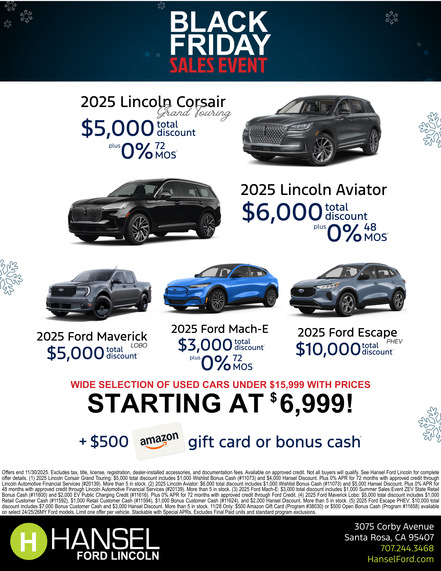 Hansel Ford Lincoln Black Friday Flyer