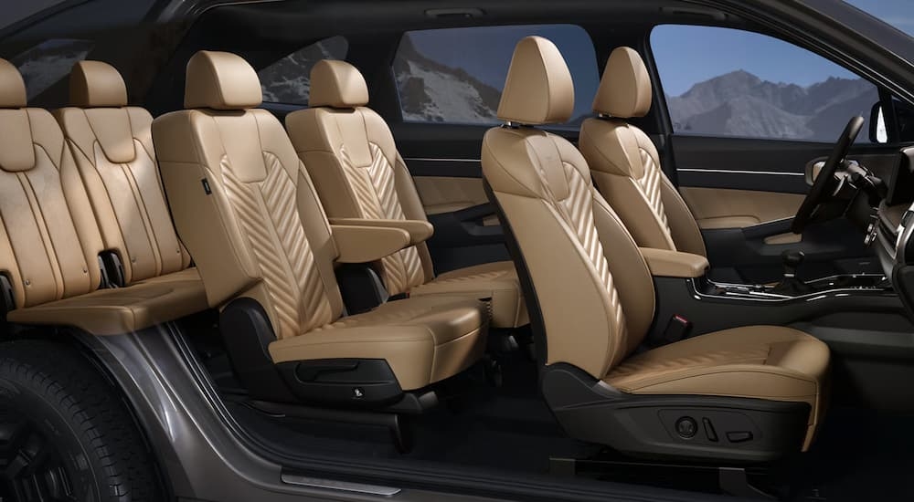Three rows of seating in a 2026 Kia Sorento