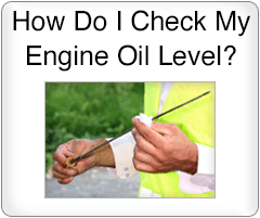 How do I check my engine oil level?