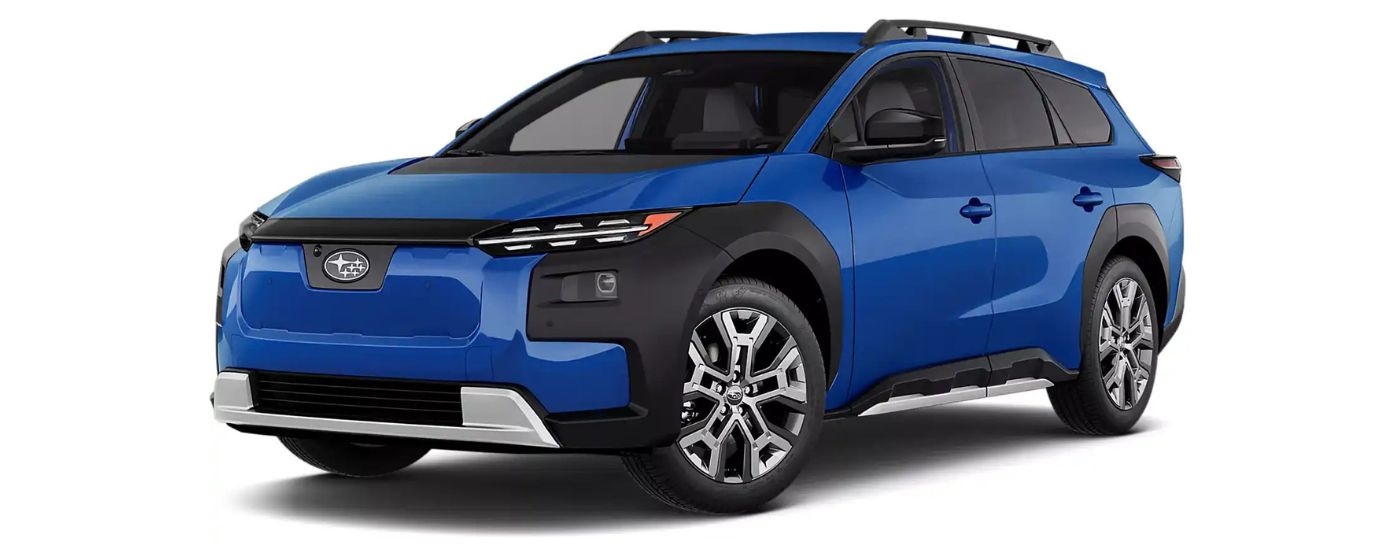 Blue 2026 Subaru Trailseeker angled left