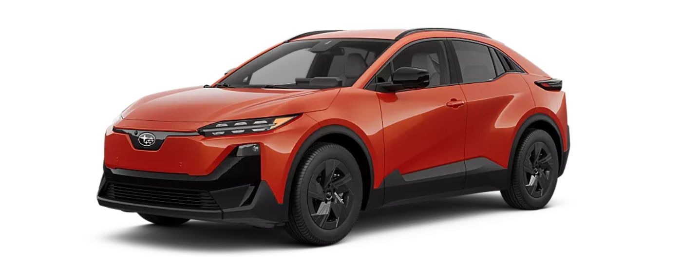 Orange 2026 Subaru Uncharted angled left