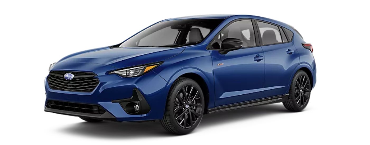 Blue 2026 Subaru Impreza angled left