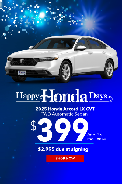 *SA073808 Due st signing includes down payment & 1st mo. payment. Plus tax, title, license & $225 document fee. $0 security deposit & 10.5K mi/yr. Available for approved applicants through Honda Financial Services. Ends 1/5/2026.